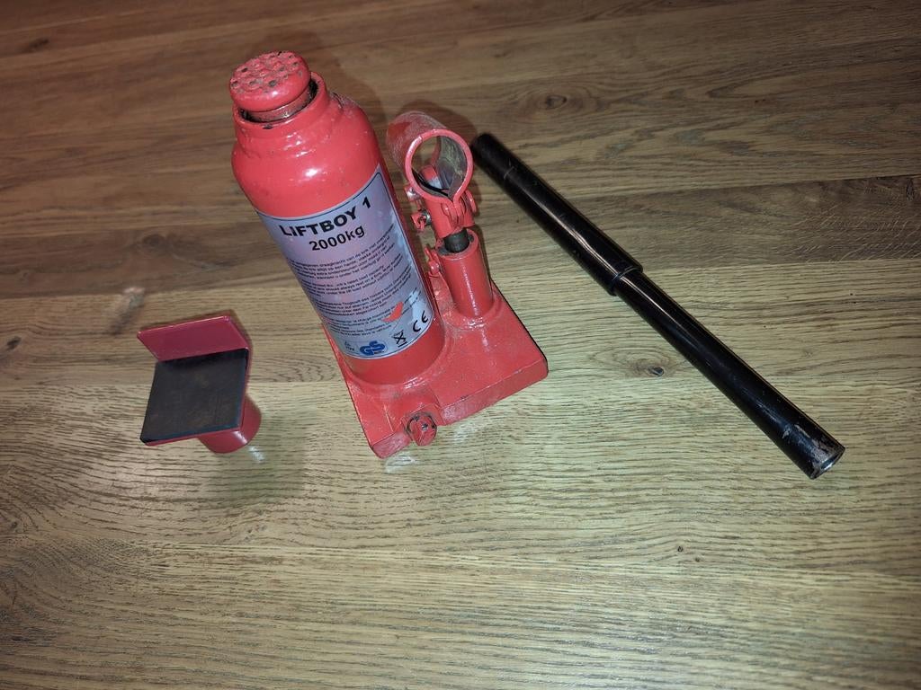Haba Liftboy 1 hydraulische potkrik 2000 kg + opzetstuk, Ophalen of Verzenden, Zo goed als nieuw, Hydraulisch, Potkrik