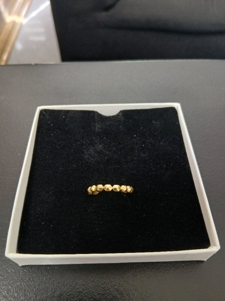 Gouden ring 14 karaat, Ophalen of Verzenden, Zo goed als nieuw, 17 tot 18, Dame