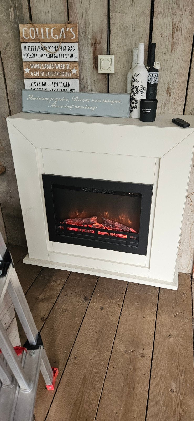 Rubyfires elektrische haard met warmtefunctie, Ophalen, Zo goed als nieuw, Vrijstaande haard, Elektrische haard