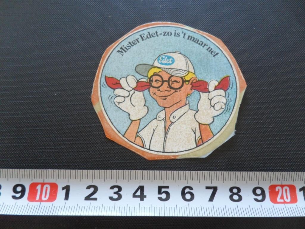 sticker Mister EDET - zo is 't maar net, Verzamelen, Ophalen, Zo goed als nieuw