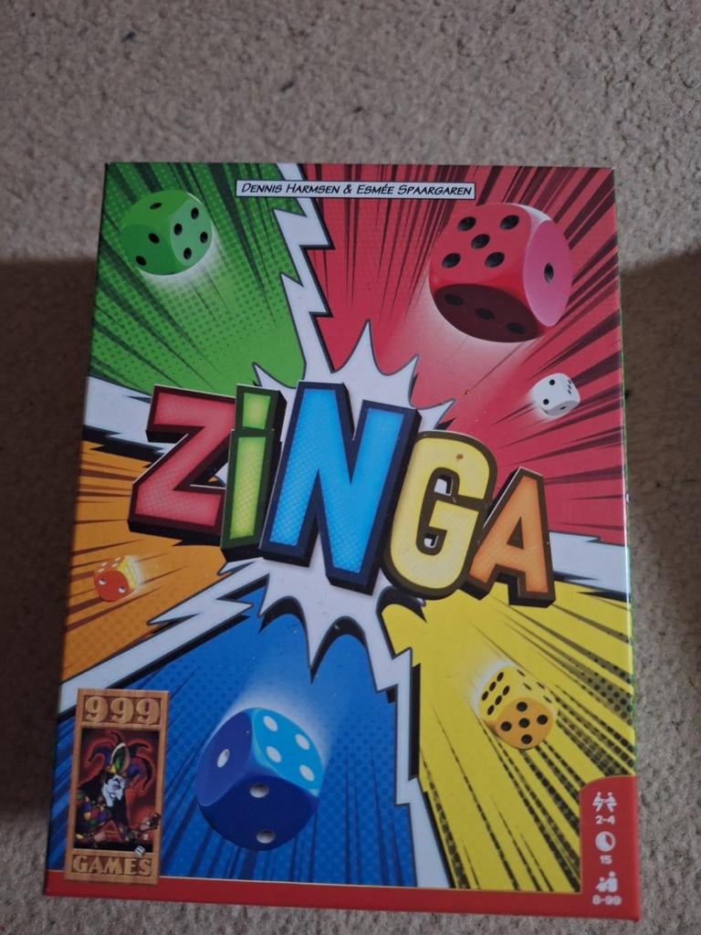 Zinga dobbelspel - Leuk voor het hele gezin!, Drie of vier spelers, Ophalen of Verzenden, Zo goed als nieuw, 999 Games
