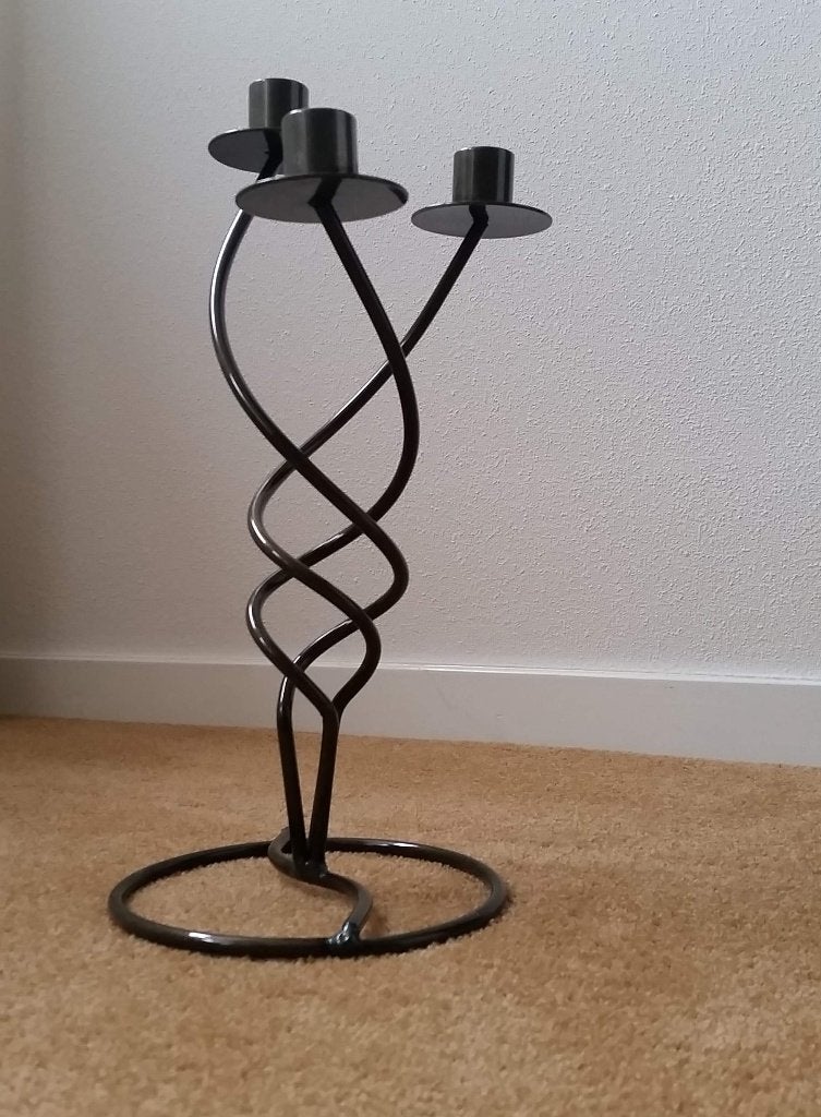 Kandelaars modern kaars waxine kerst kandelaar, Ophalen of Verzenden, Zo goed als nieuw, 33 cm, Metaal
