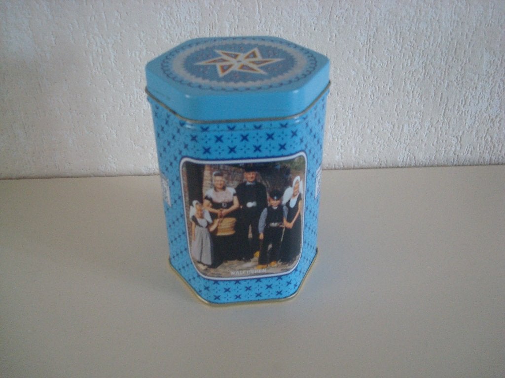Blik 6 hoekig Zeeuws Roomboter Babbelaars, Verzamelen, Blikken, Ophalen of Verzenden, Zo goed als nieuw, Overige
