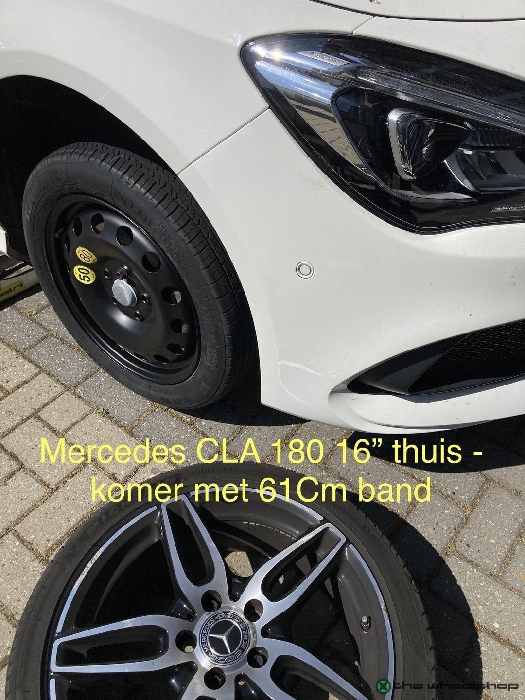 Reservewiel Thuiskomer MERCEDES A B C -KL CLA GLA Oem 16", Gebruikt, -, Banden en Velgen, Ophalen of Verzenden
