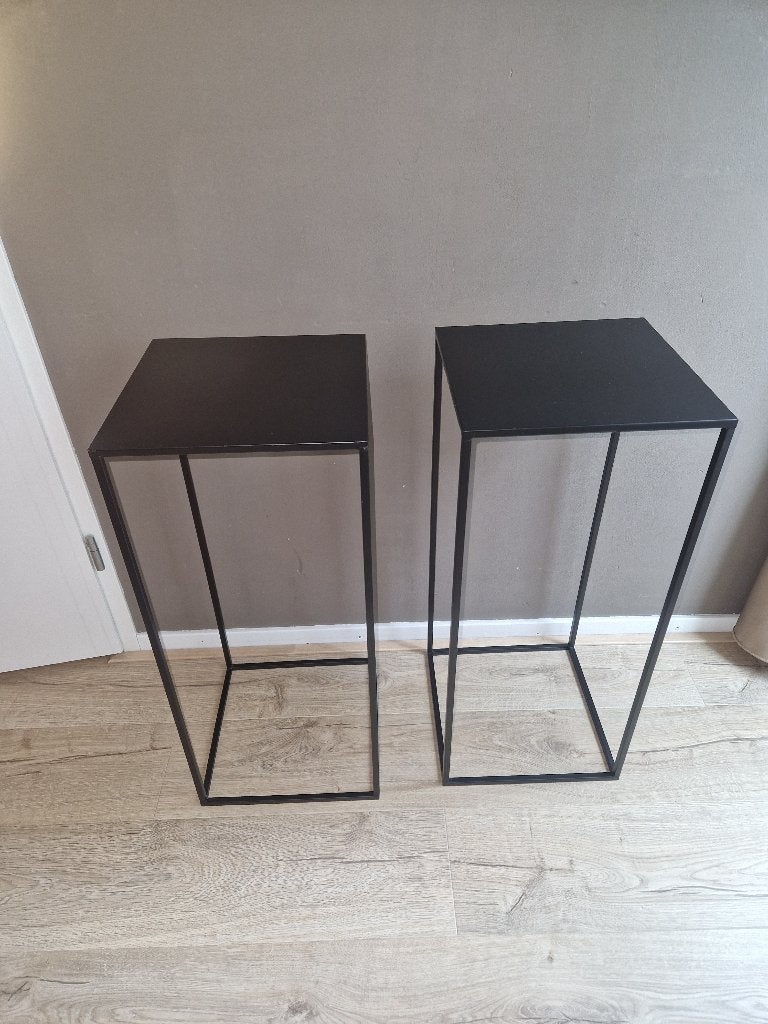 Set metalen zuilen/plant standaard, Huis en Inrichting, Woonaccessoires | Zuilen en Pilaren, Ophalen, Zo goed als nieuw