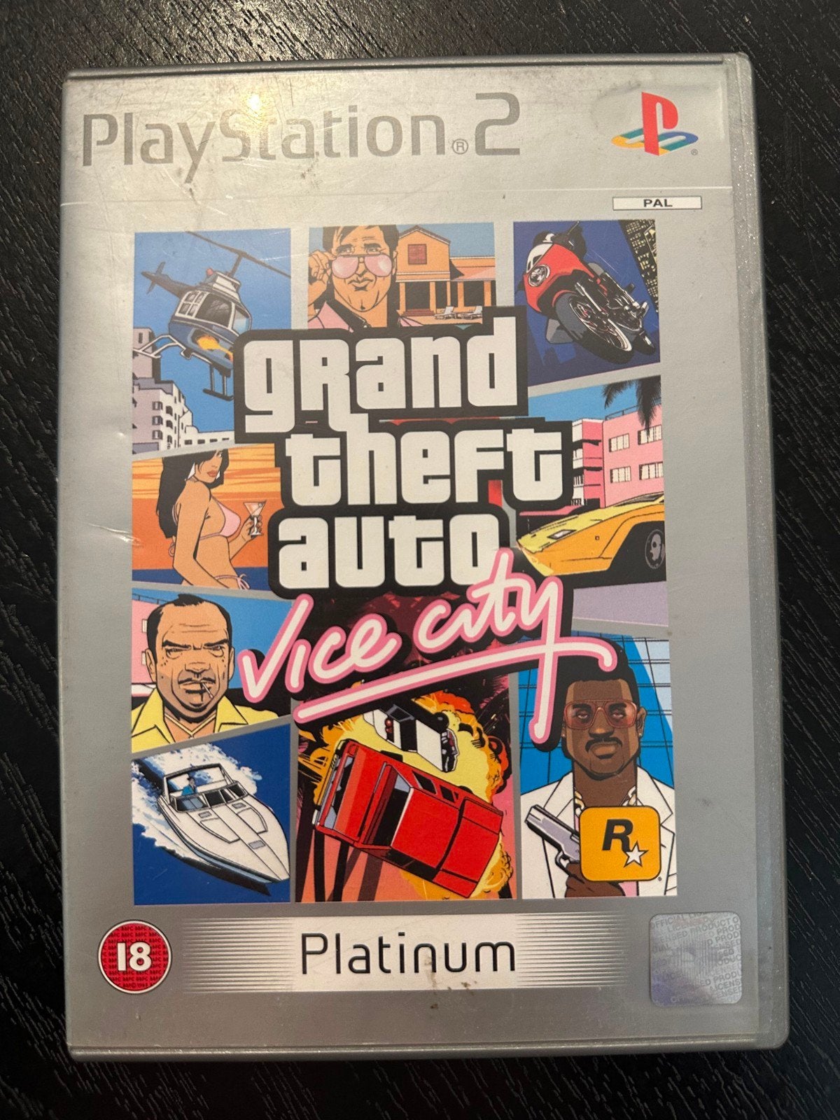 GTA Vice City Platinum Edition PS2 (met poster/kaart), Gebruikt, Vanaf 18 jaar, 1 speler, Ophalen