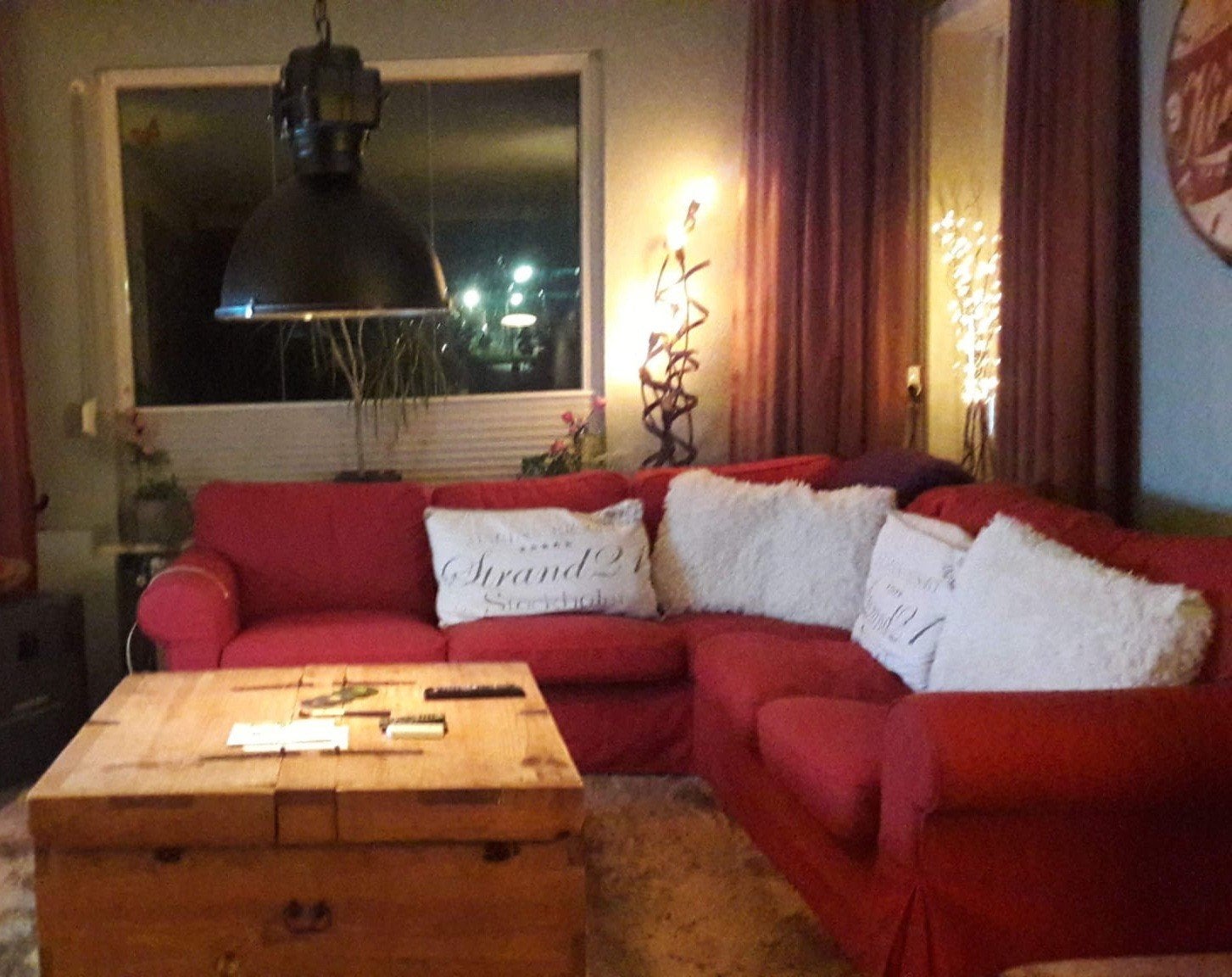 Extorp hoekbank Ikea rood