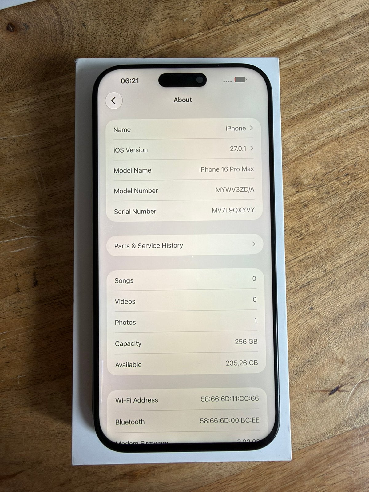 Apple iphone 16 pro max zwart 256gb 89%, Ophalen of Verzenden, Zo goed als nieuw, Zwart, 256 GB