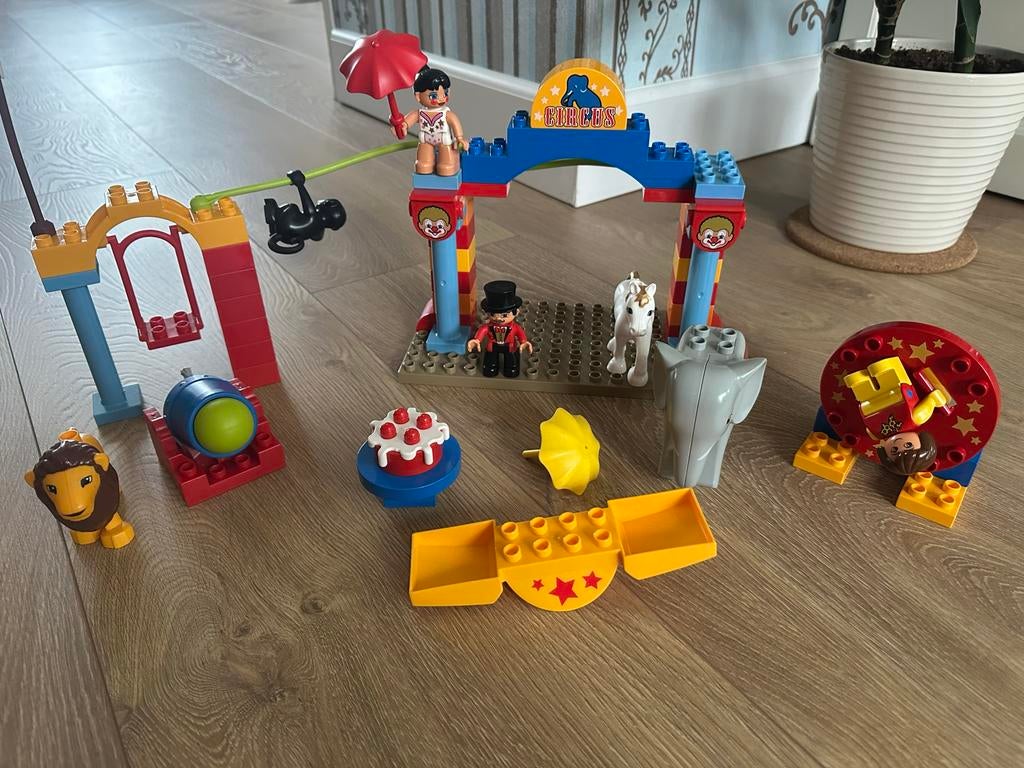 Lego Duplo Circus Set met Figuren en Dieren, Ophalen, Inclusief minifiguren, Gebruikt, Duplo