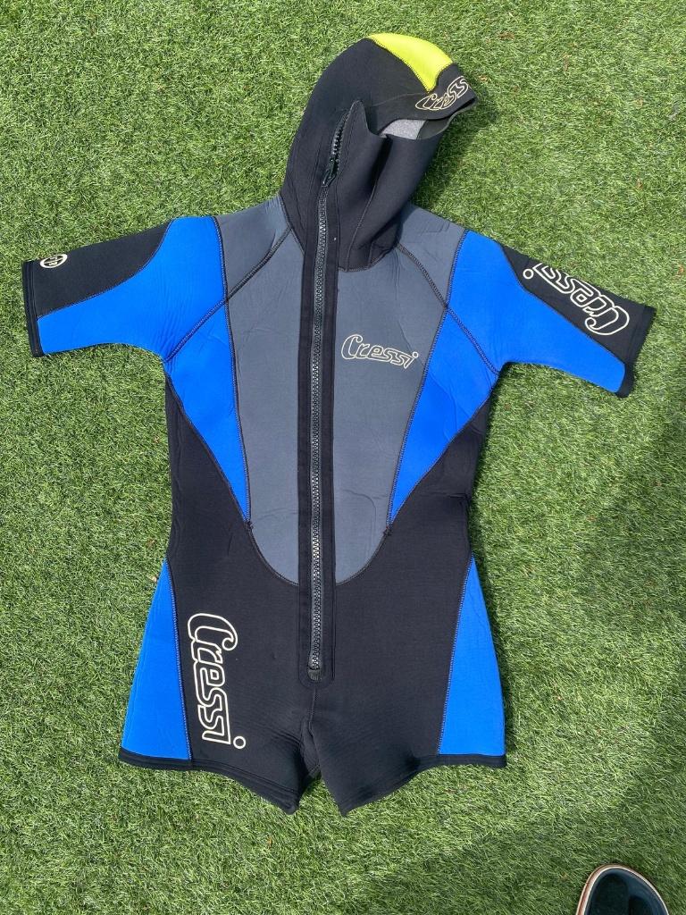 Cressi Shorty met kap, 5mm, Watersport en Boten, Duiken, Ophalen of Verzenden, Zo goed als nieuw, Duikpak