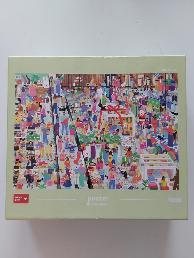 Legpuzzle 🧩 Hema 1000 stukjes, Hobby en Vrije tijd, Denksport en Puzzels, Ophalen, 500 t/m 1500 stukjes, Zo goed als nieuw, Legpuzzel