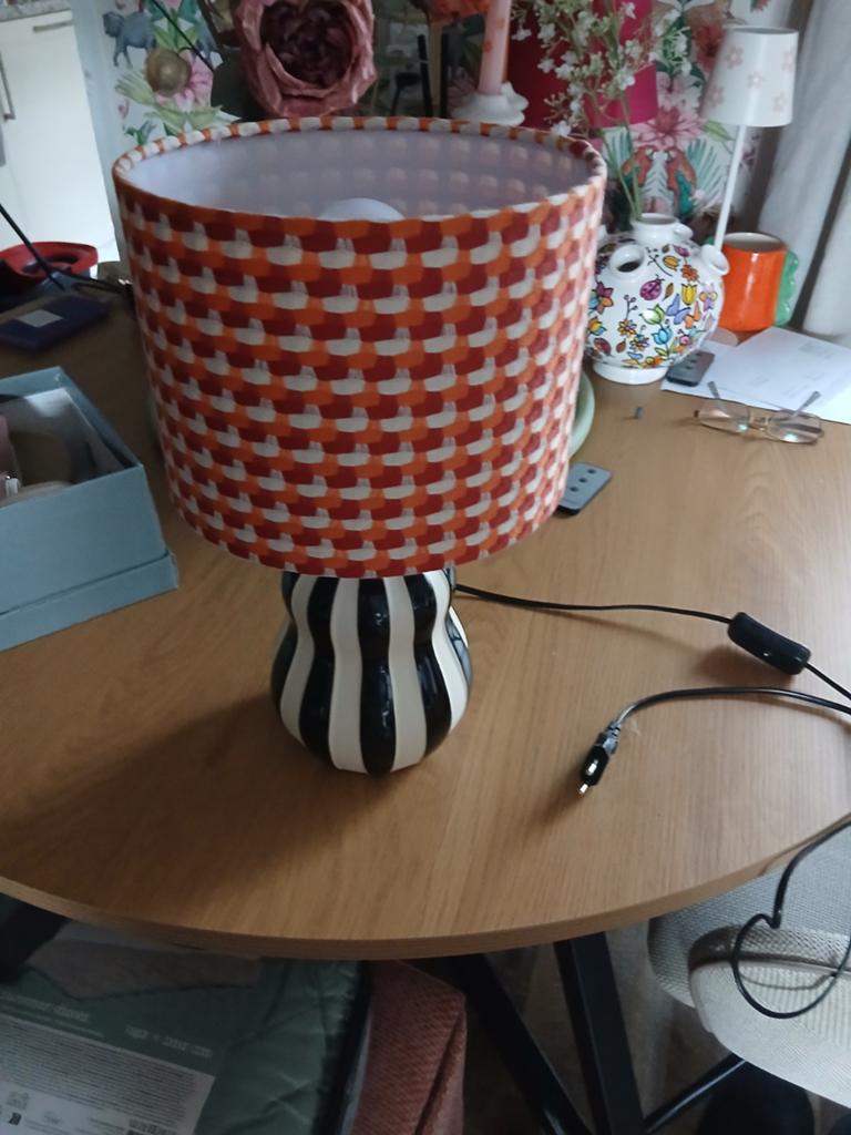 Tafellamp, Ophalen, Gebruikt, Zwart, Rond