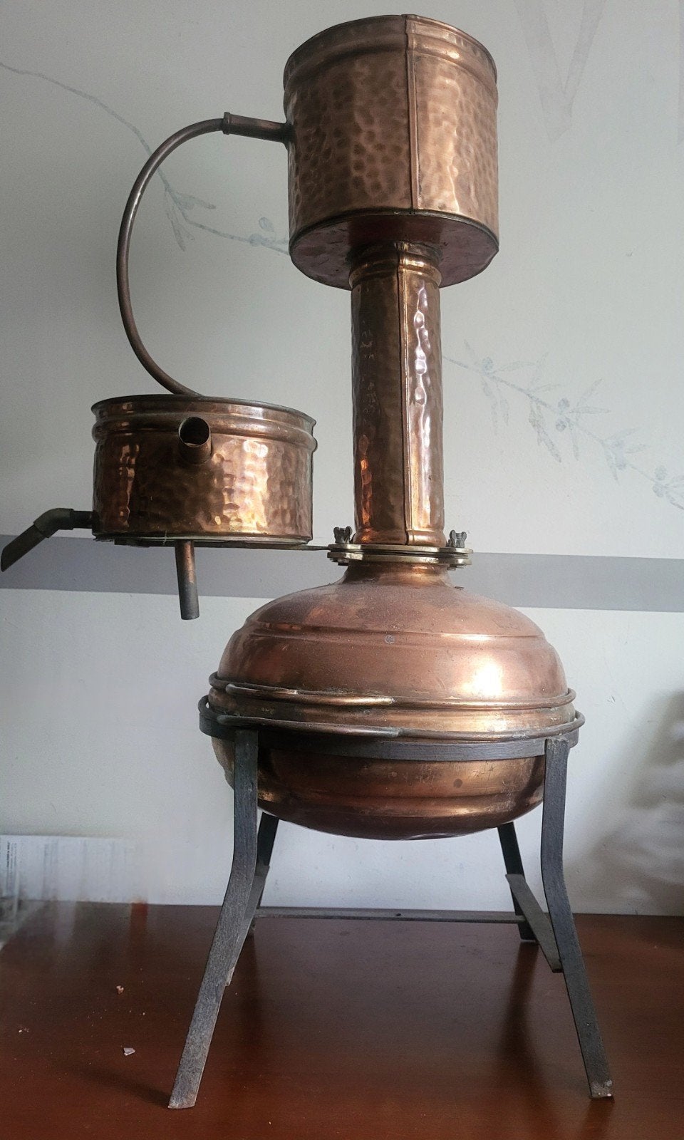 koperen distilleerketel ( Grappa), Ophalen
