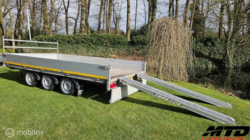 Eduard verlaagde multitransporter 3 asser 400x200 3500kg!, Auto diversen, Aanhangers en Bagagewagens, Gebruikt