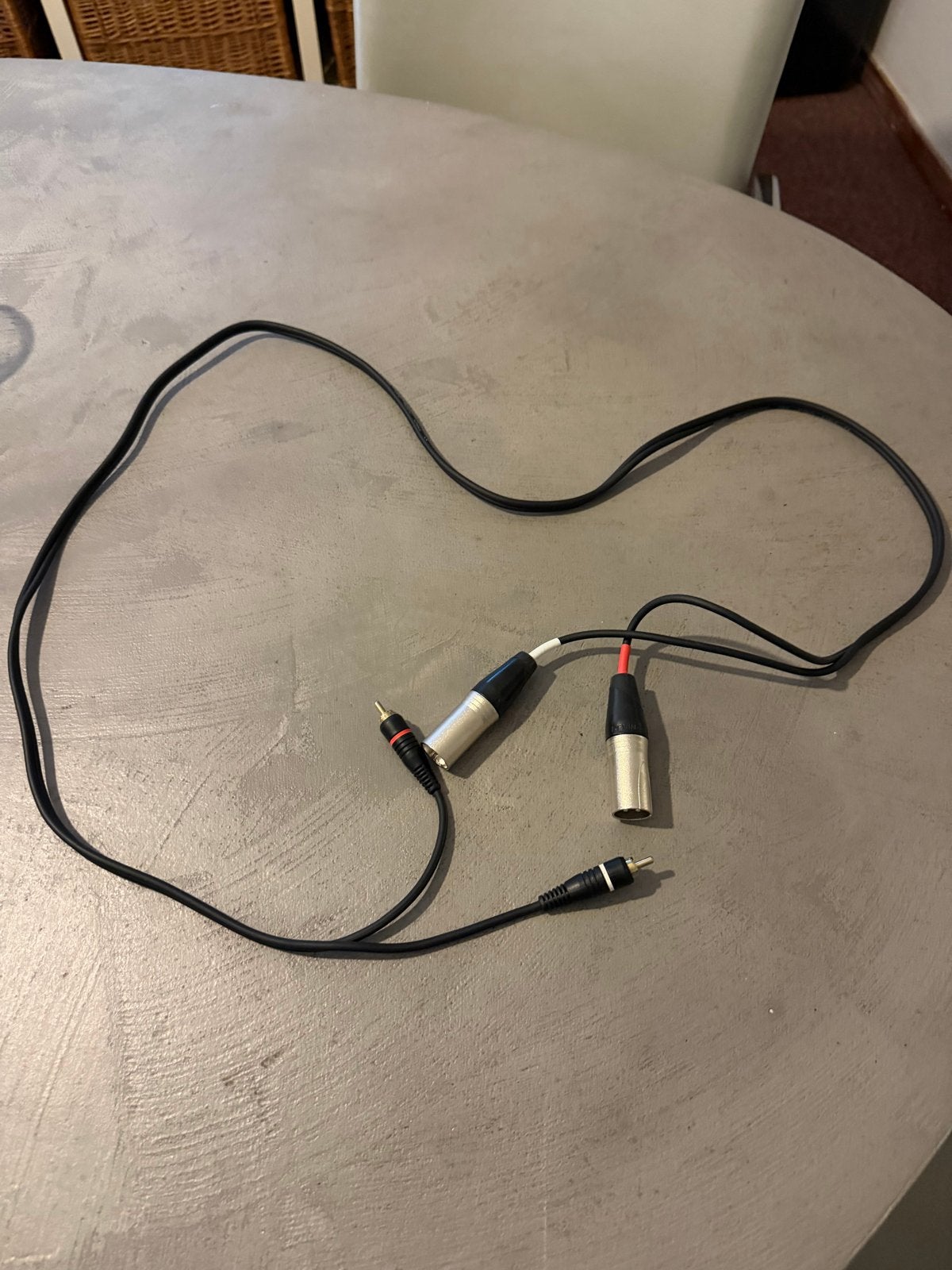 Audio kabel XLR naar RCA (tulp) - Gebruikt, Ophalen of Verzenden, Gebruikt, Minder dan 2 meter, Interlink-kabel