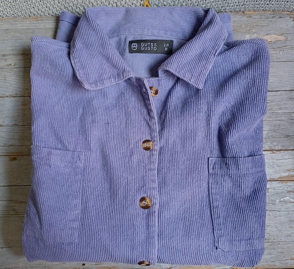 Guts & Gusto jasje blouse shacket paars lila M, Maat 38/40 (M), Guts & Gusto, Paars, Ophalen of Verzenden