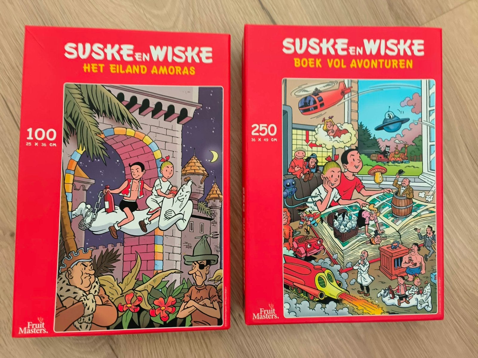 Suske&Wiske Puzzels: Boek Vol Avonturen & Het Eiland Amora, Ophalen of Verzenden, Gebruikt