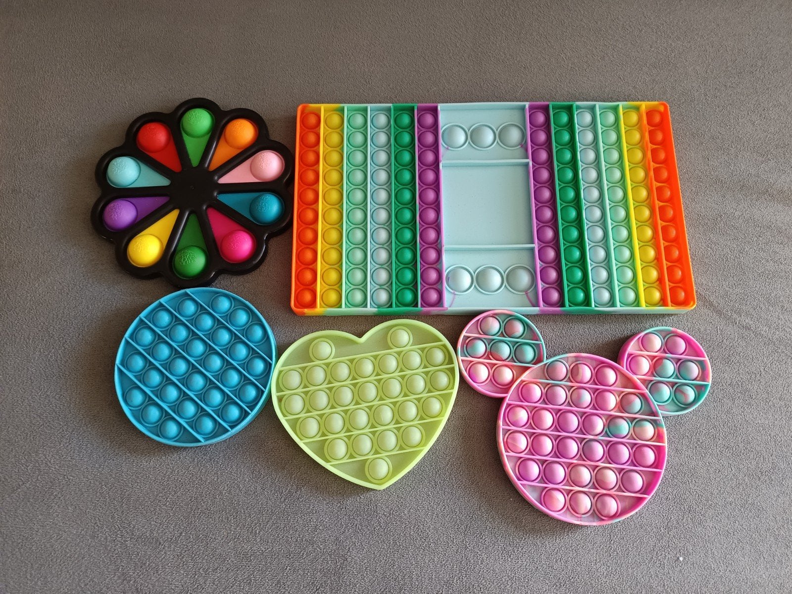 Pop-it Fidget Speelgoed Set - Diverse Vormen en Kleuren, Kinderen en Baby's, Speelgoed | Overig, Ophalen of Verzenden