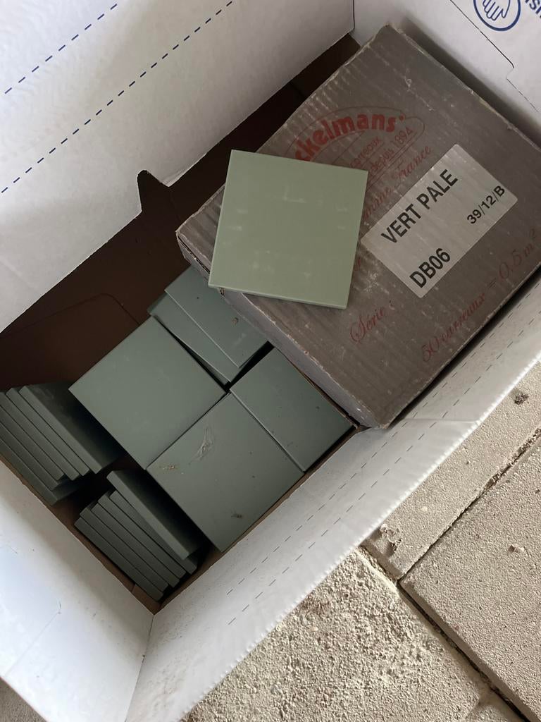 Winckelmans tegels 10x10 Vert Pale 1,5m2, Ophalen, Keramiek, Nieuw, Minder dan 20 cm