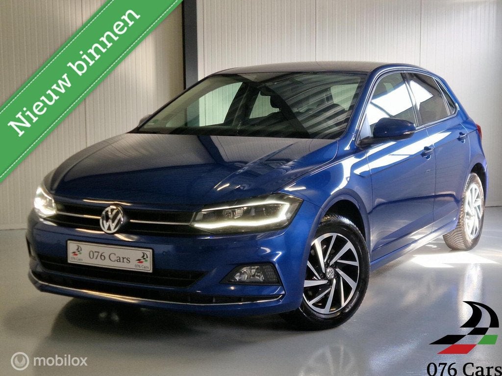 Volkswagen Polo 1.5 TSI Highline AUTOMAAT DEALERONDERHOUDEN, Auto's, 1498 cc, 4 cilinders, 150 pk, Blauw