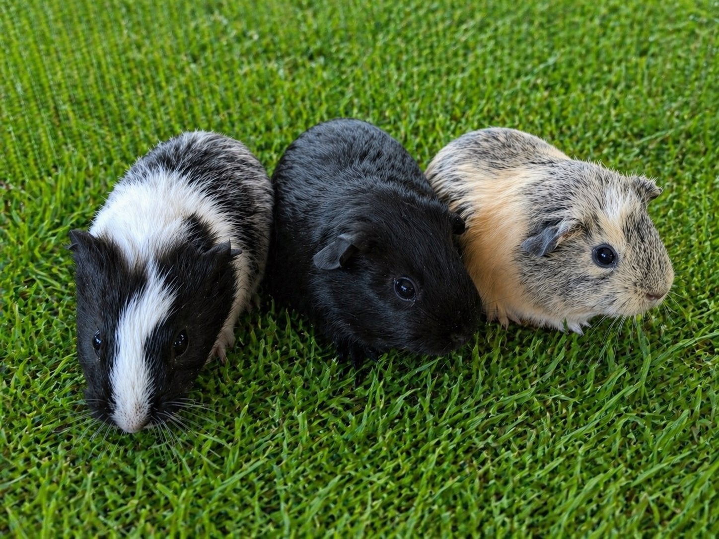 3 lieve cavias, Dieren en Toebehoren, Knaagdieren, Cavia, Februari, Mannelijk, Tam