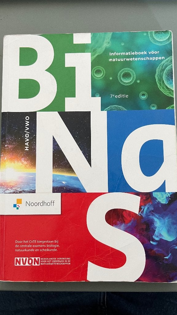 Binas 7e editie HAVO/VWO, Boeken, Overige vakken, Verzenden, Noordhoff, Zo goed als nieuw