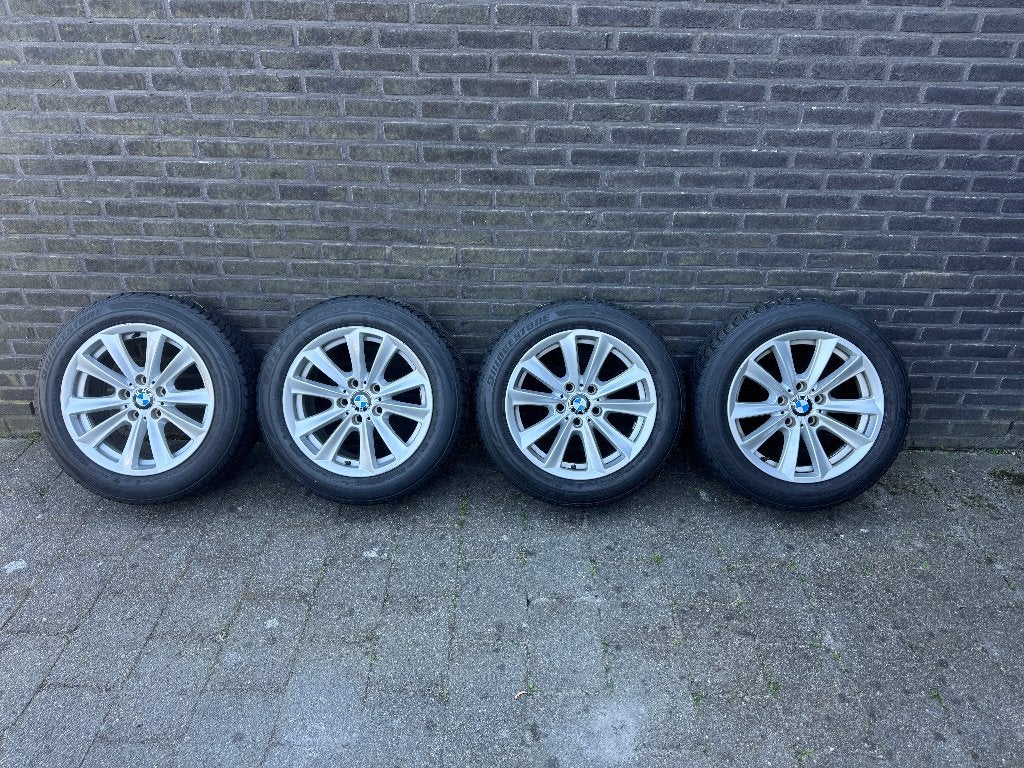 17" BMW Velgen + Winterbanden, Ophalen, Gebruikt, Banden en Velgen, 17 inch