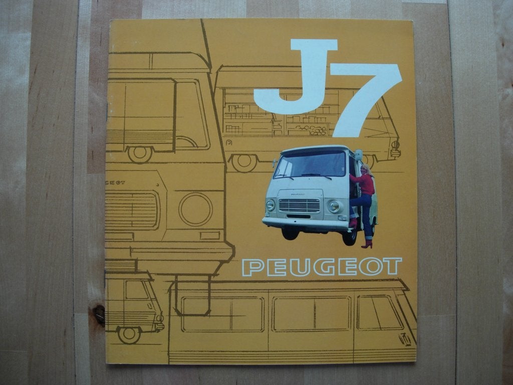 Peugeot J7 Bestelwagen Brochure 1976, Ophalen of Verzenden, Zo goed als nieuw, Peugeot, Peugeot