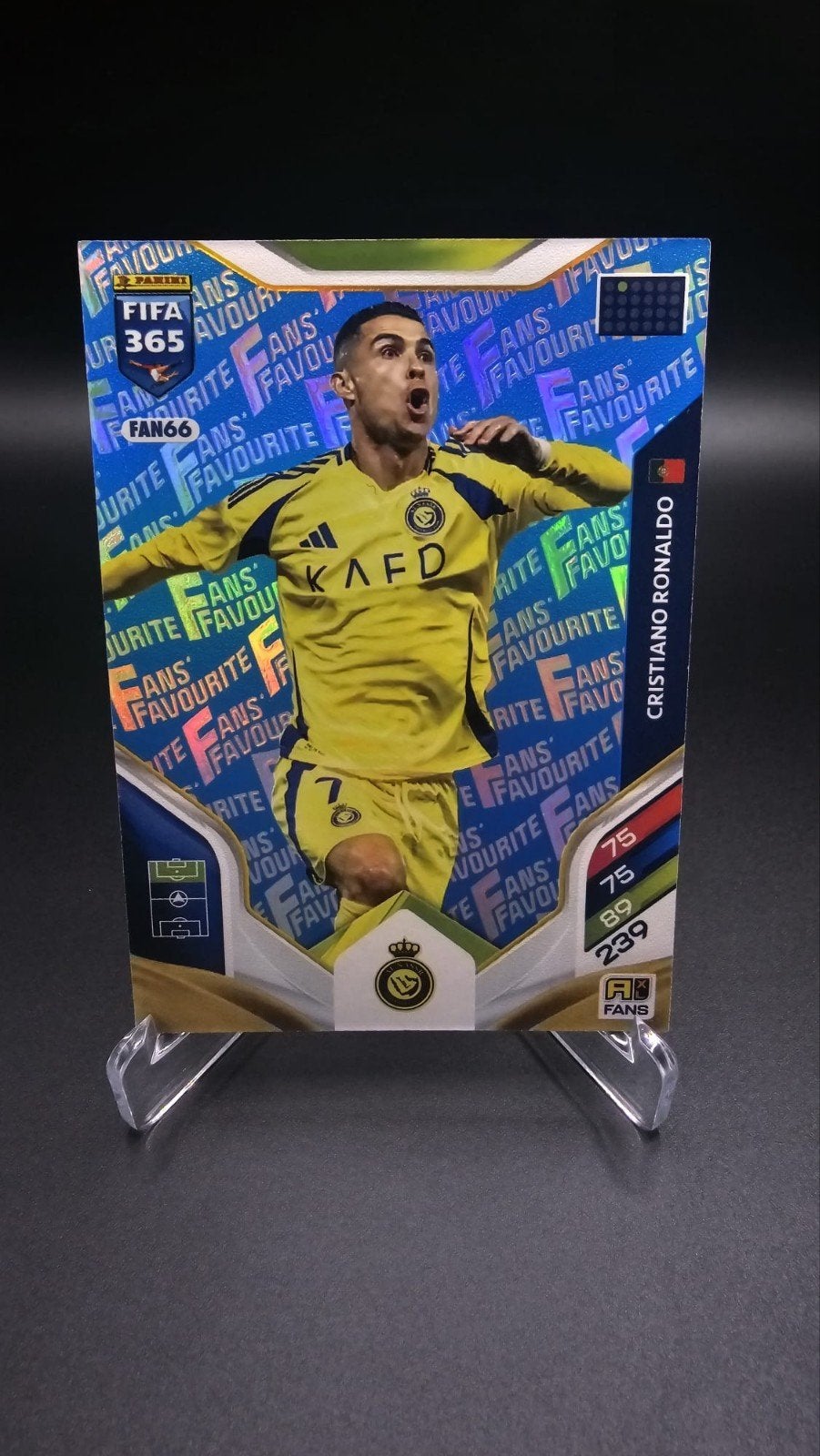 Cristiano Ronaldo Panini FIFA 365 Blue Parallel FAN66, Ophalen of Verzenden