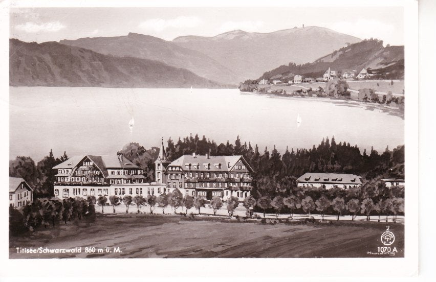 Titisee/Schwarzwald 860 m ü. M. Gelopen.  19-09, Verzamelen, Ophalen of Verzenden, 1940 tot 1960, Gelopen, Duitsland