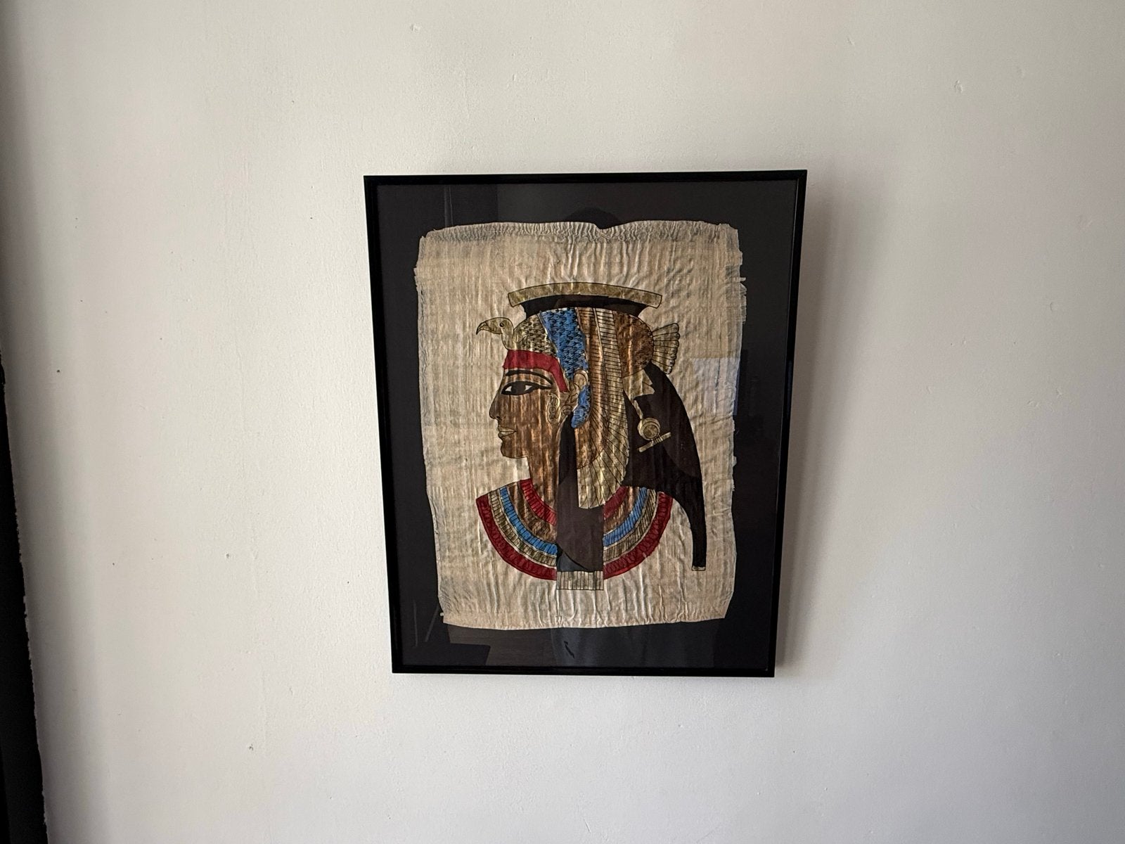 Egyptische papyrus schildering - Cleopatra, Portret of Personen, Ophalen of Verzenden, Handgeschilderd, Klassiek