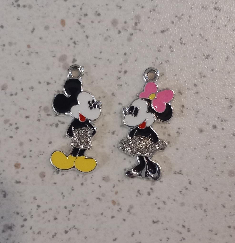Mickey en minnie strass Bedels, Ophalen of Verzenden, Nieuw, Bedel