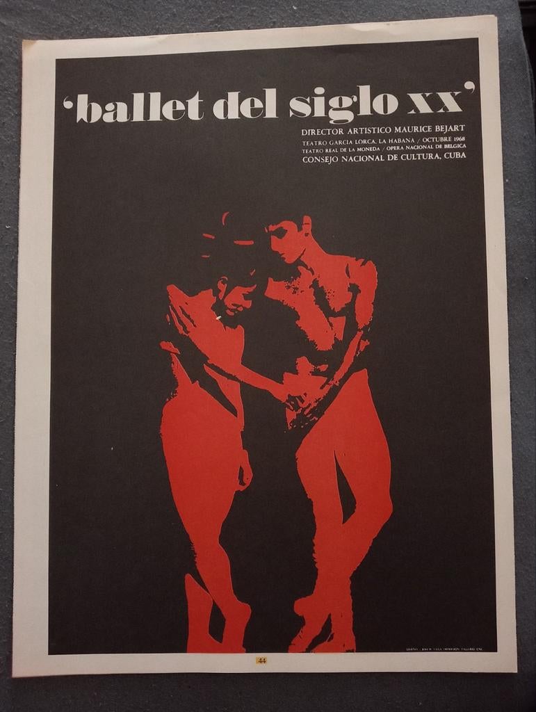 Ballet del Siglo XX Poster Cuba - Maurice Béjart, Ophalen of Verzenden, A1 t/m A3, Overige onderwerpen, Rechthoekig Staand