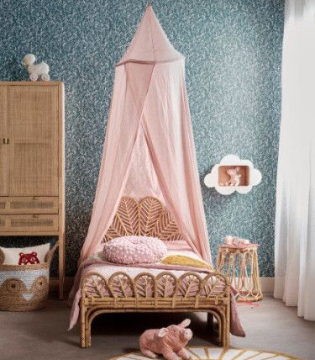 Rotan kinderbed, Ophalen, Eenpersoons, Bohemian, 80 cm