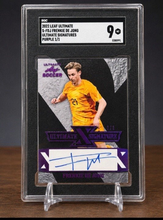 Frenkie de Jong 2022 Leaf Ultimate Autograph  1/1, Ophalen of Verzenden, Zo goed als nieuw, Plaatje