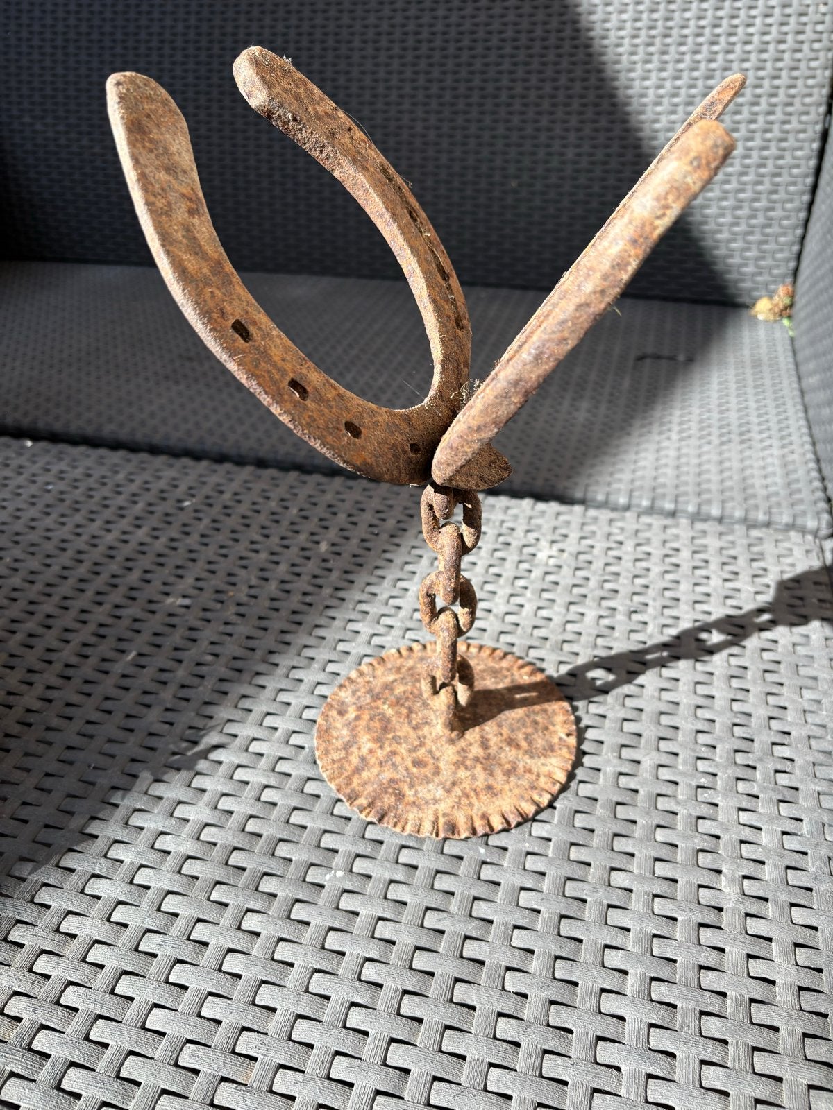 Decoratief smeedwerk van oude hoefijzers, Ophalen of Verzenden