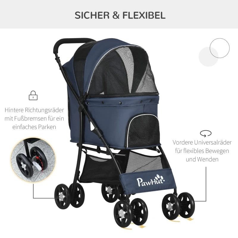 hondenbuggy hondenkar nieuw blauw, Ophalen of Verzenden, Nieuw, Hondenbuggy