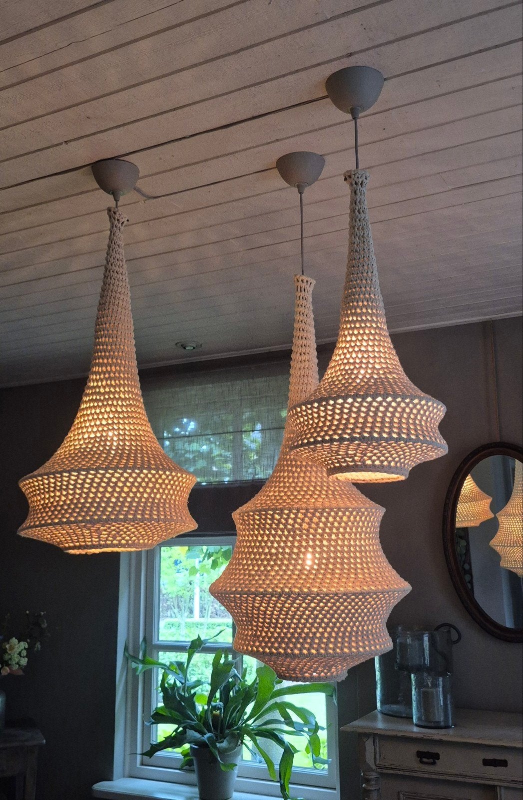 Gehaakte Marokkaanse / Oosterse kroonluchters / lampen, Ophalen, Nieuw, Ibiza Boho