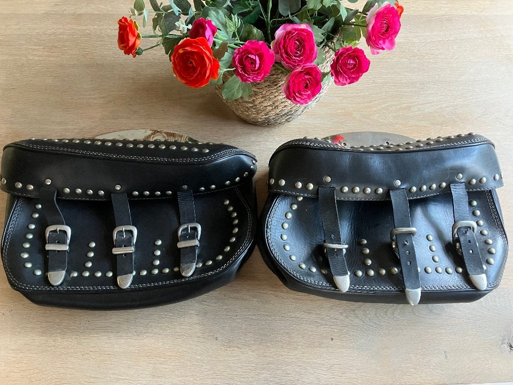 FL FLH EL Knucklehead Panhead fleathead Leather Saddlebags, Verzenden, Gebruikt