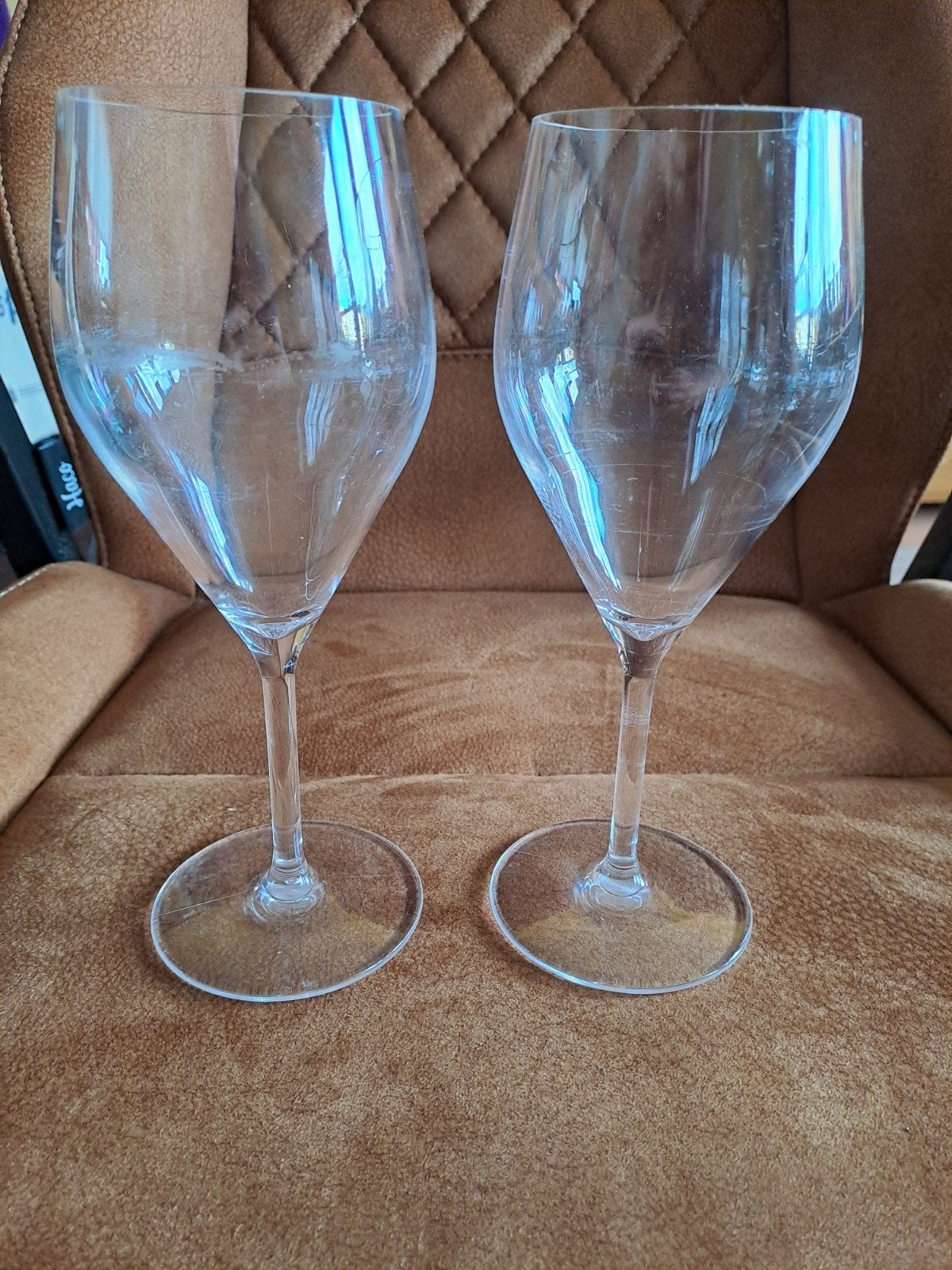 2 mooie plastic camping wijnglazen, Ophalen of Verzenden, Gebruikt