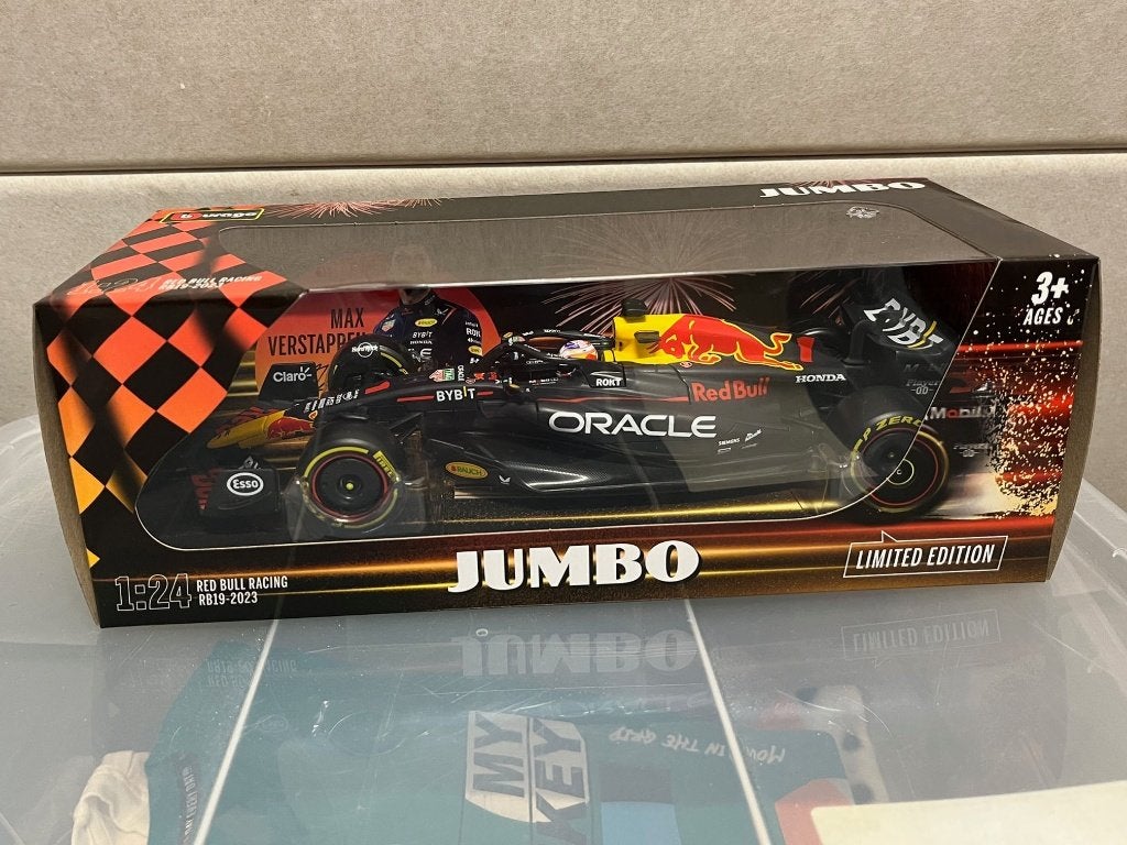 Bburago 1:24, Red Bull F1, RB19 Max Verstappen, Jumbo 2023, Ophalen of Verzenden, Nieuw, Auto, Bburago