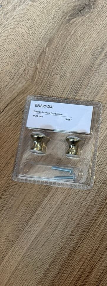 IKEA ENERYDA Knoppen Goudkleurig Ø 20 mm, Ophalen of Verzenden, Nieuw