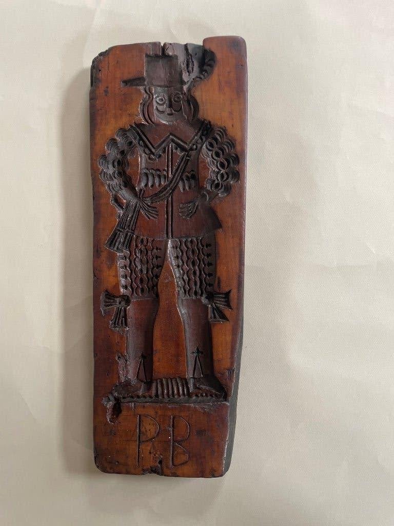 Grote antieke dubbelzijdige koekplank man/vrouw 1800, Ophalen of Verzenden