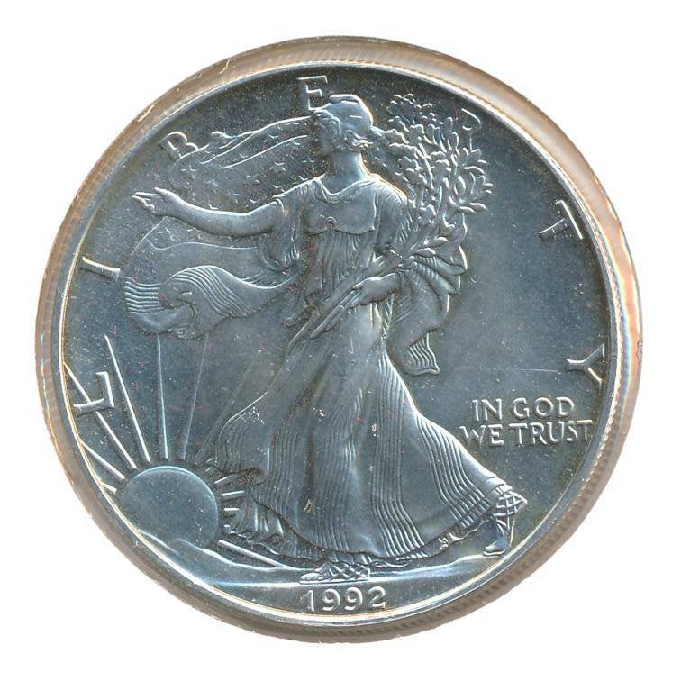 American eagle 1 ounce 1992 zilver, Postzegels en Munten, Ophalen of Verzenden, Zilver