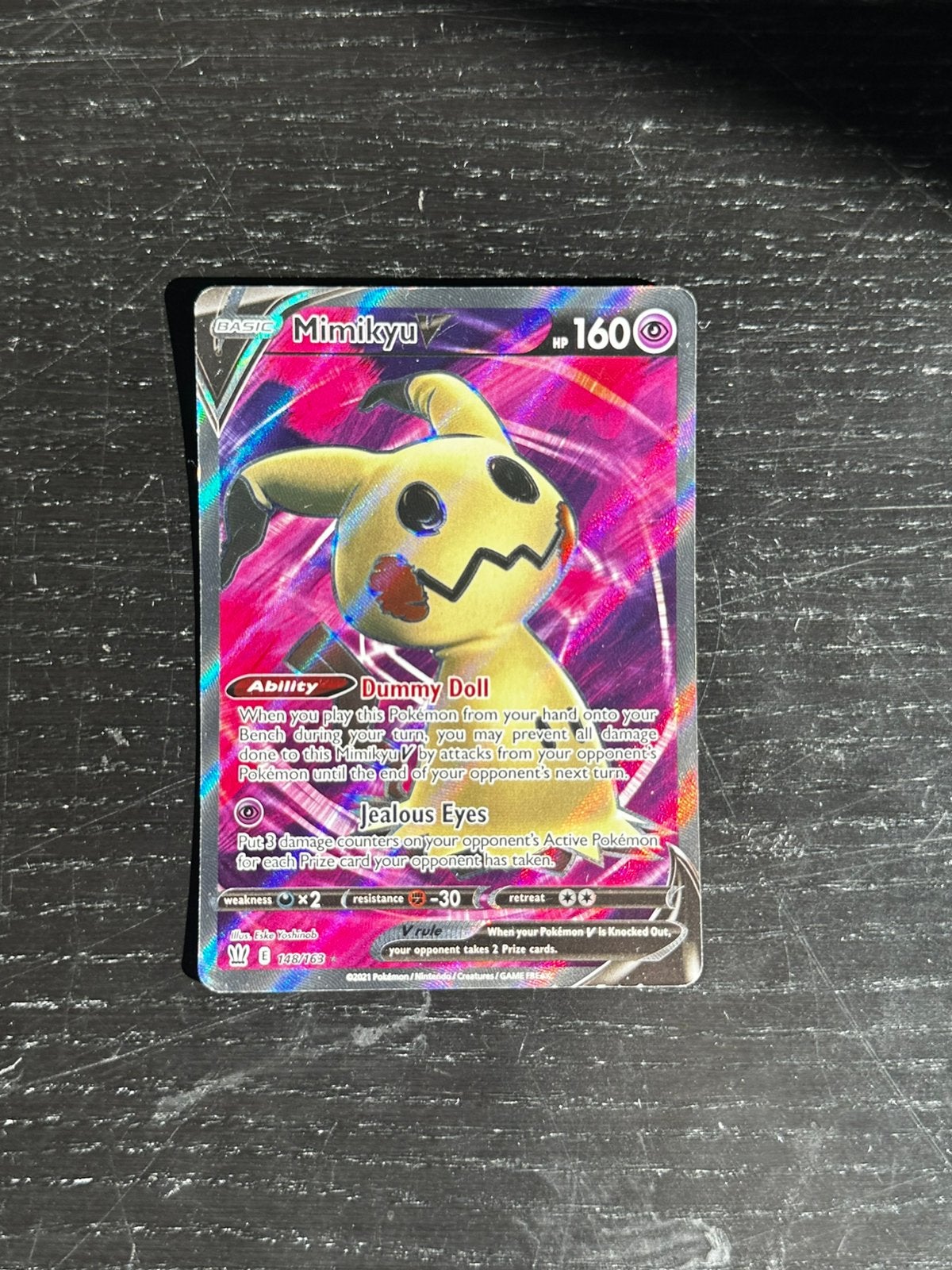 Pokemon TCG Mimikyu V (Full Art) -: Battle Styles 148/163, Ophalen of Verzenden, Gebruikt