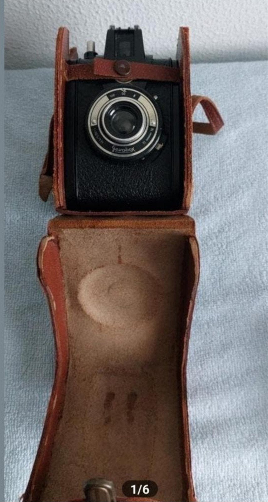 Oude  Geva Box fototoestel + flitser voor de verzamelaar, Audio, Tv en Foto, Fotocamera's Analoog, Ophalen of Verzenden, Gebruikt