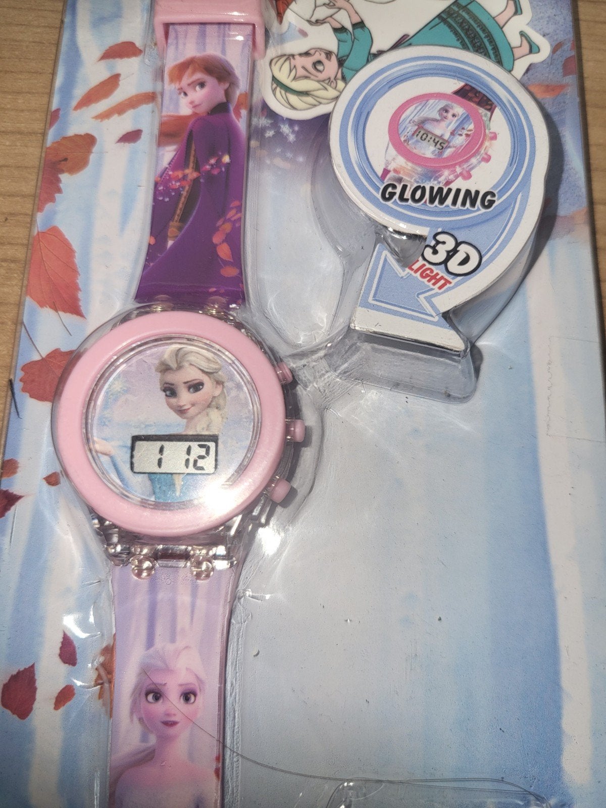 Frozen Elsa & Anna Horloge met 3D Licht - Nieuw, Ophalen of Verzenden