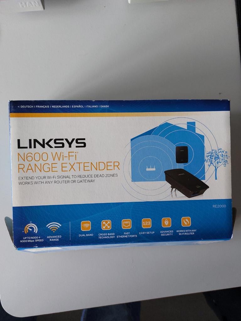 Linksys N600 Wi-Fi Range Extender RE2000, Ophalen of Verzenden, Zo goed als nieuw, Linksys