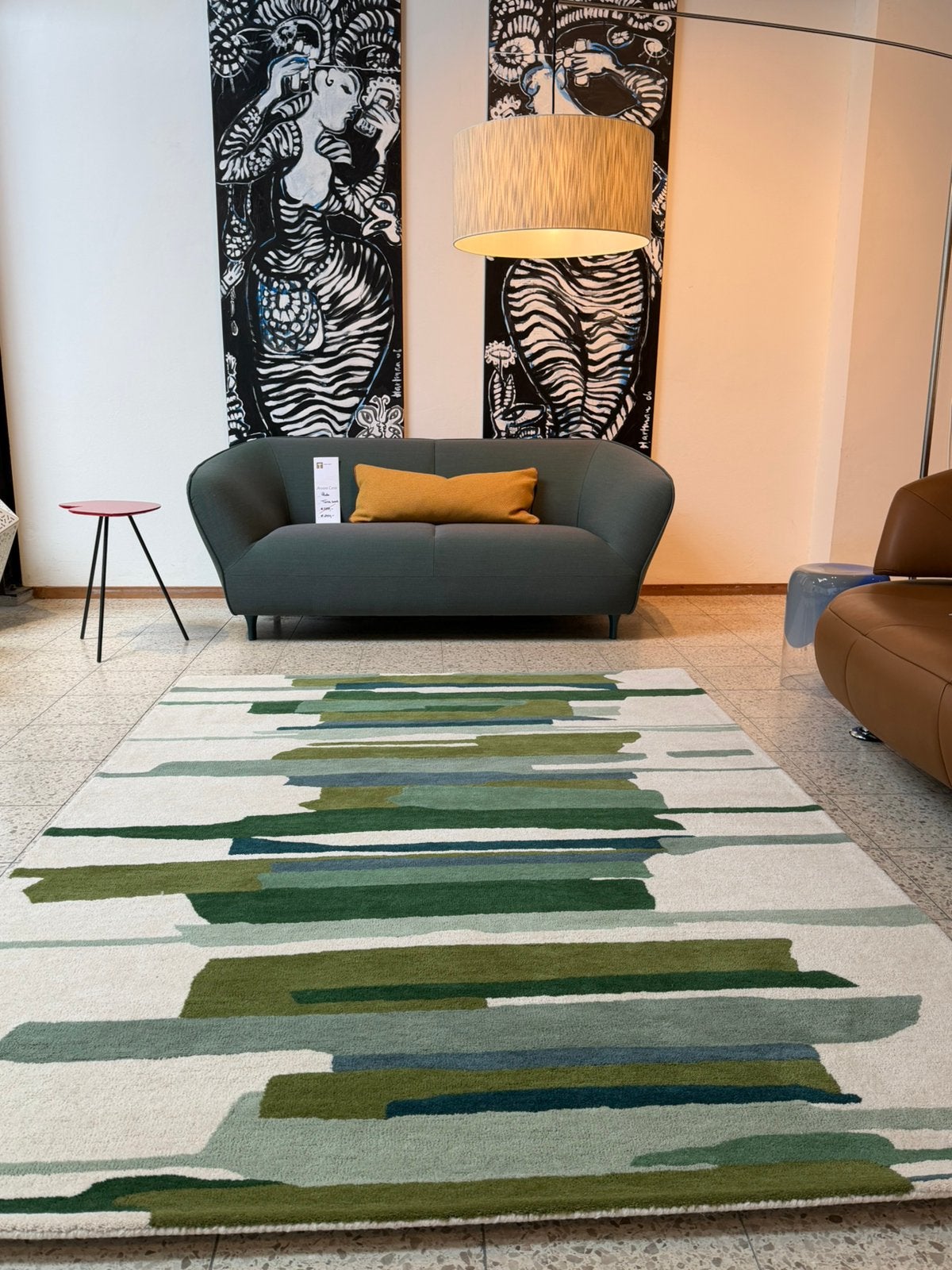 Brink en Campman Harlequin Zeal Pewter Forest, Ophalen, Blauw, Rechthoekig, Nieuw