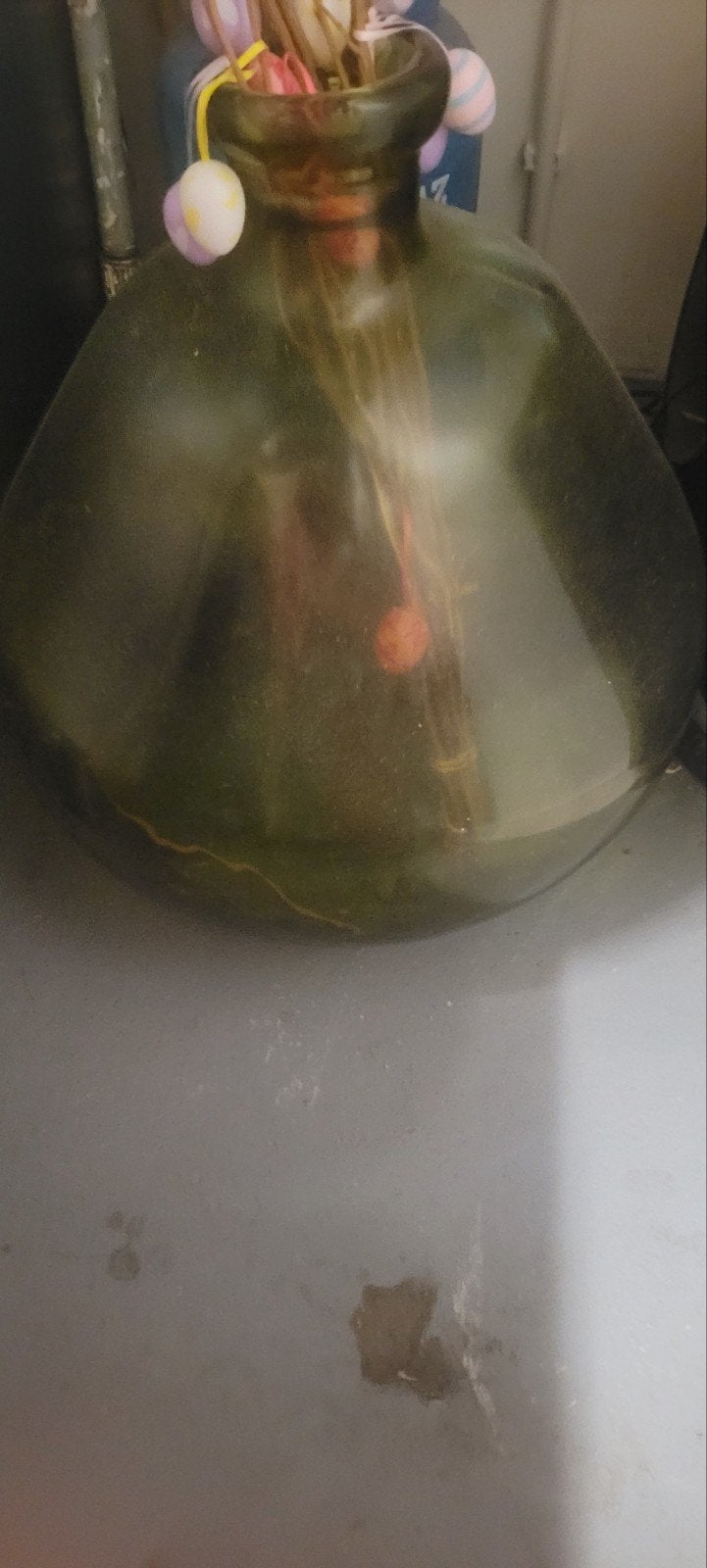 Grote glazen vaas, Ophalen